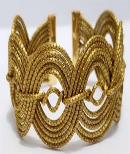 Pulseira elos de capim dourado