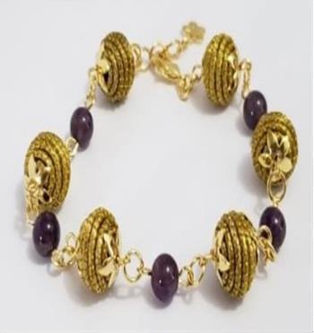 Pulseira mine orbes e ametista