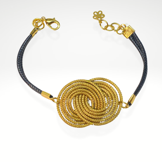 Pulseira argolas entrelaçadas