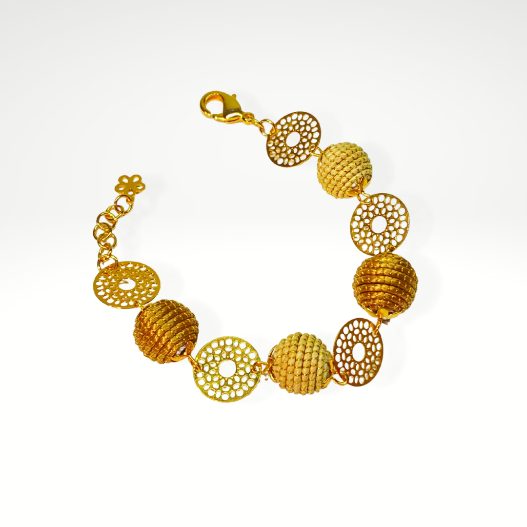 Pulseira orbes seda de burutí