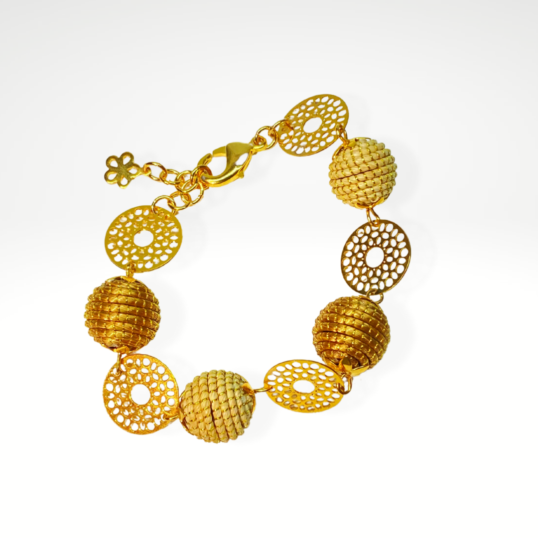 Pulseira orbes seda de burutí