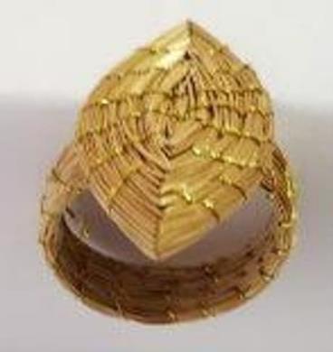 ANEL COM PÉROLA E STRASS NEGRO