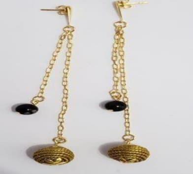 BRINCO CORRENTE ORBE COM PEDRA NATURAL ESFERICA 8MM