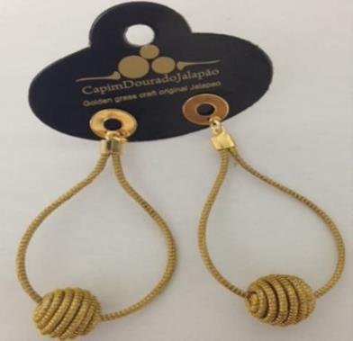 Brinco em gota com orbe 5cm