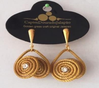 Brinco caracol com strass 2,5cm