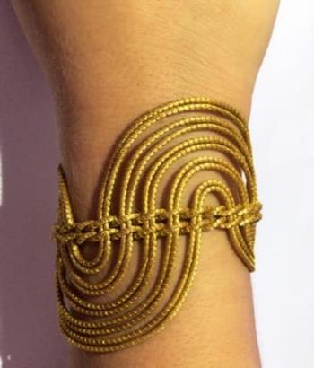 Pulseira ondas largas ajústavel