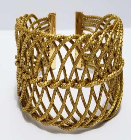 Pulseira ondas com detalhe capim