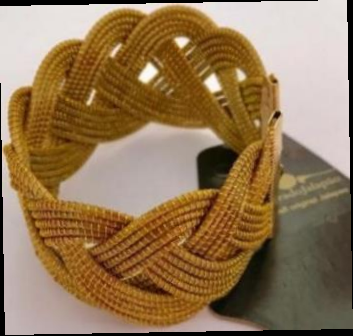 Pulseira trançada larga