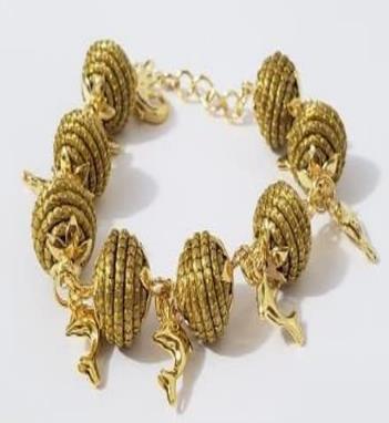 Pulseira com mine orbes e golfinhos