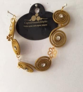 Pulseira caracol com flores