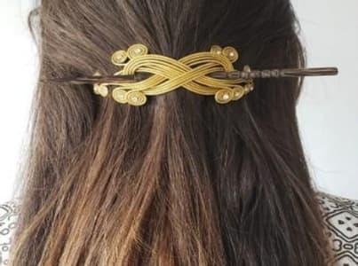 PRENDEDOR DE CABELO LAÇO COM STRASS