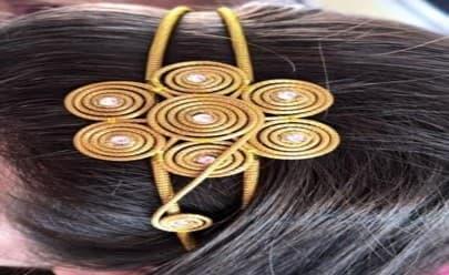 Tiara dupla modelo caracol